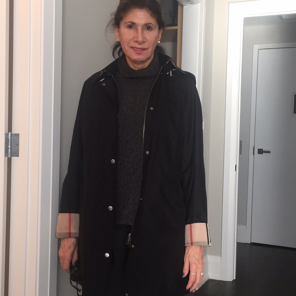 black swing raincoat